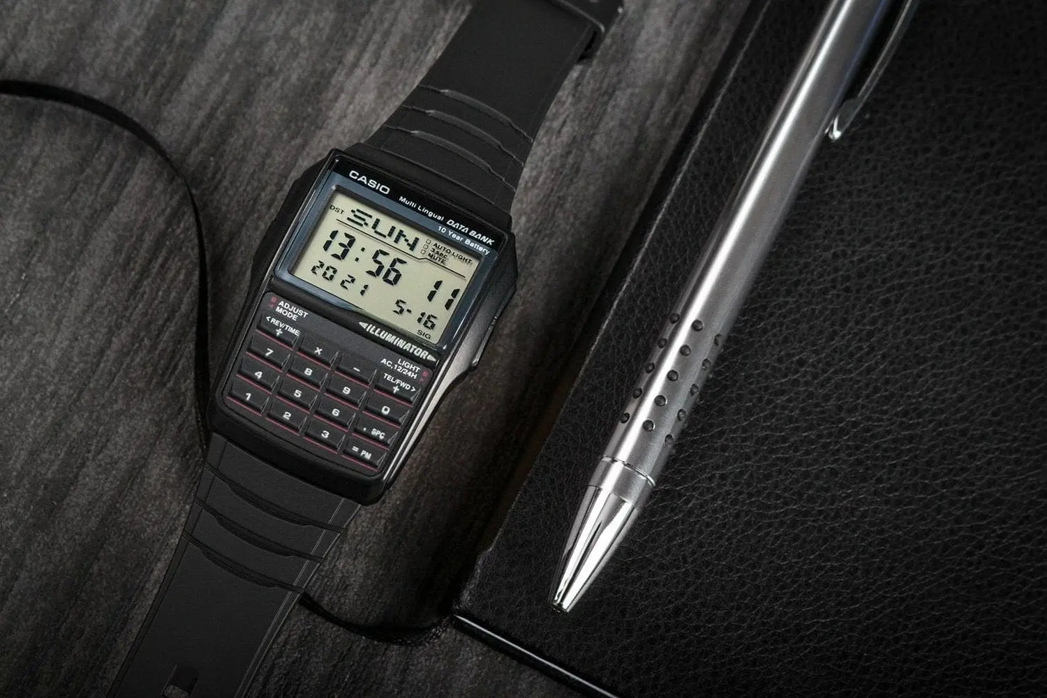 Zegarek Męski Casio Vintage Databank DBC-32-1A Zegarek Męski Casio Vintage Databank DBC-32-1A - Lorence 4971850821359
