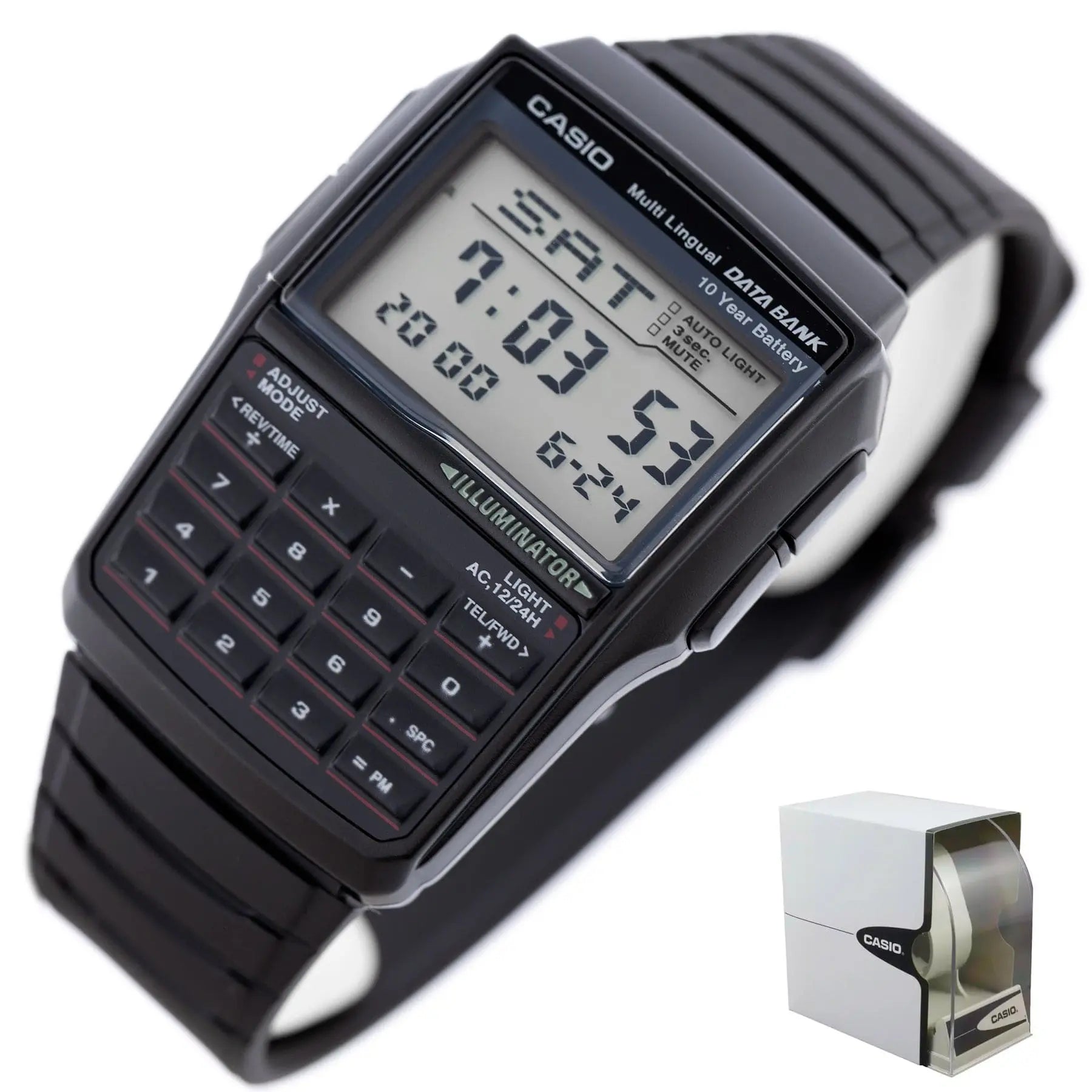 Zegarek Męski Casio Vintage Databank DBC-32-1A Zegarek Męski Casio Vintage Databank DBC-32-1A - Lorence 4971850821359