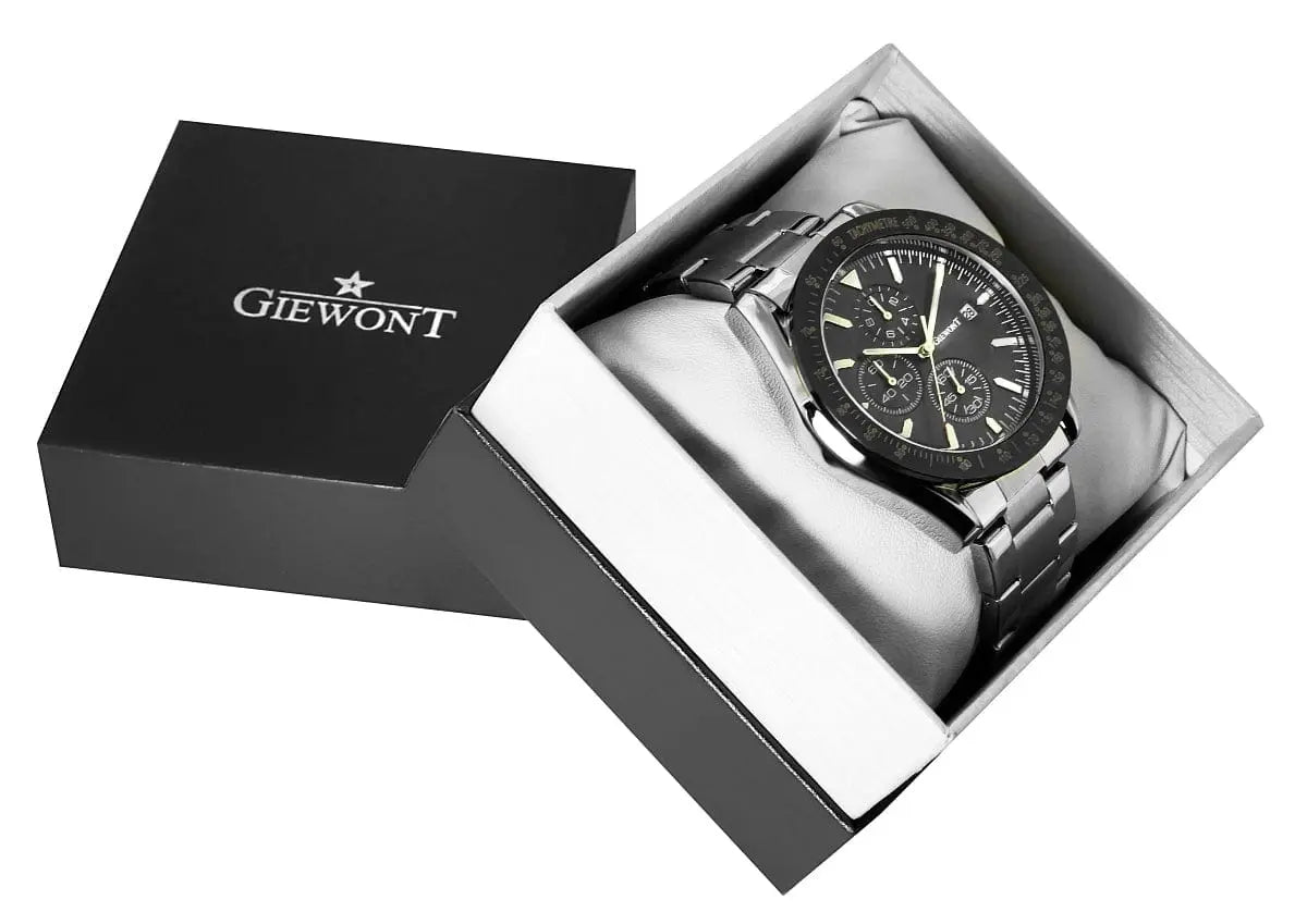 Zegarek Męski Giewont Primechrono GW8620-1 Chronograf Silver/black Zegarek Męski Giewont Primechrono GW8620-1 Chronograf Silver/black - 5904665272640
