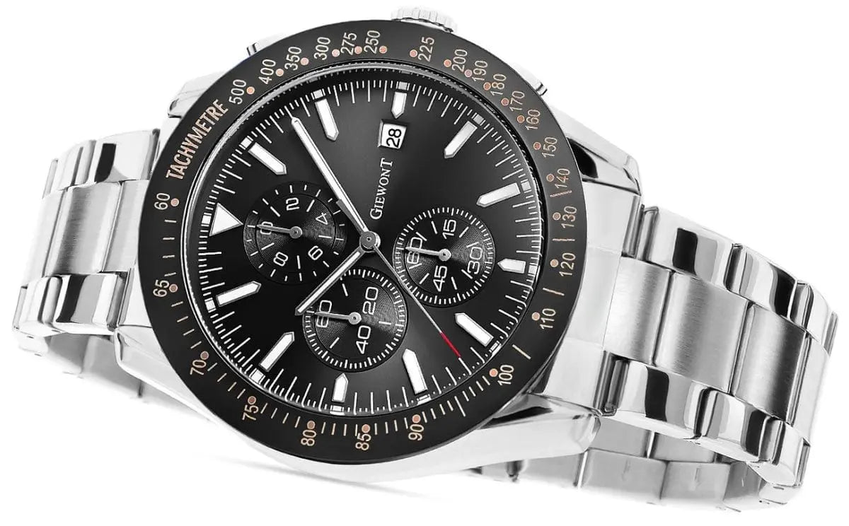 Zegarek Męski Giewont Primechrono GW8620-1 Chronograf Silver/black Zegarek Męski Giewont Primechrono GW8620-1 Chronograf Silver/black - 5904665272640