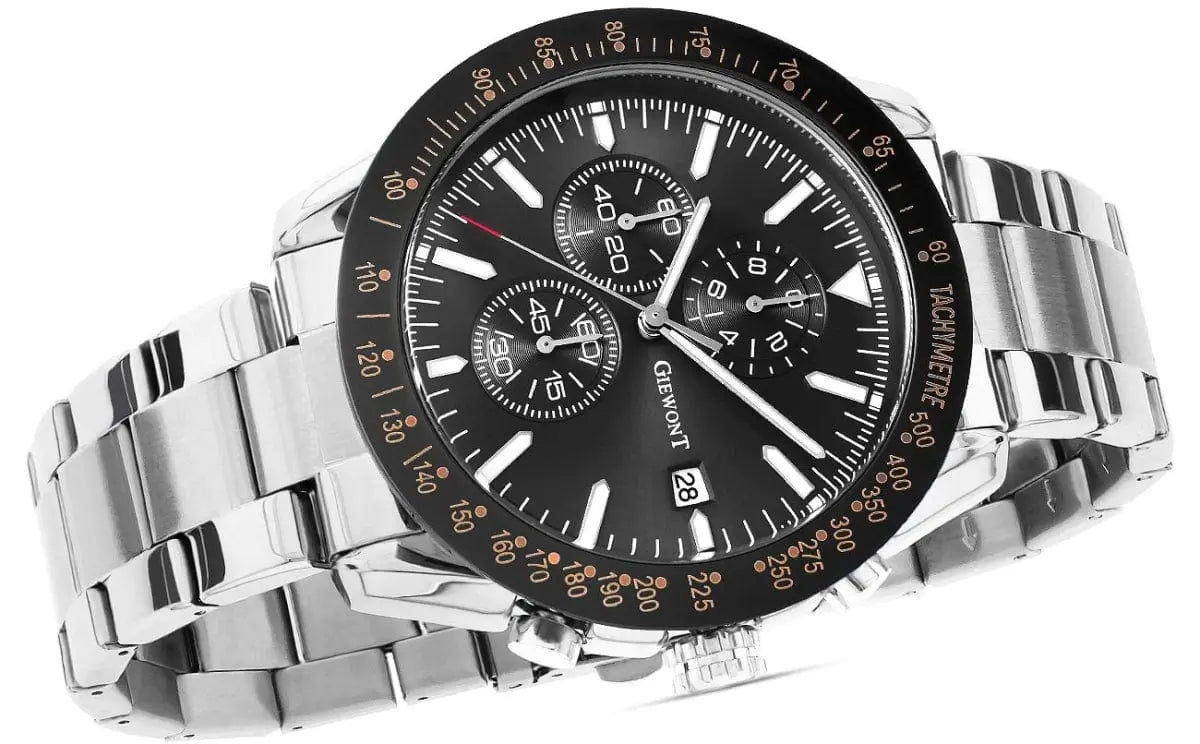 Zegarek Męski Giewont Primechrono GW8620-1 Chronograf Silver/black Zegarek Męski Giewont Primechrono GW8620-1 Chronograf Silver/black - 5904665272640