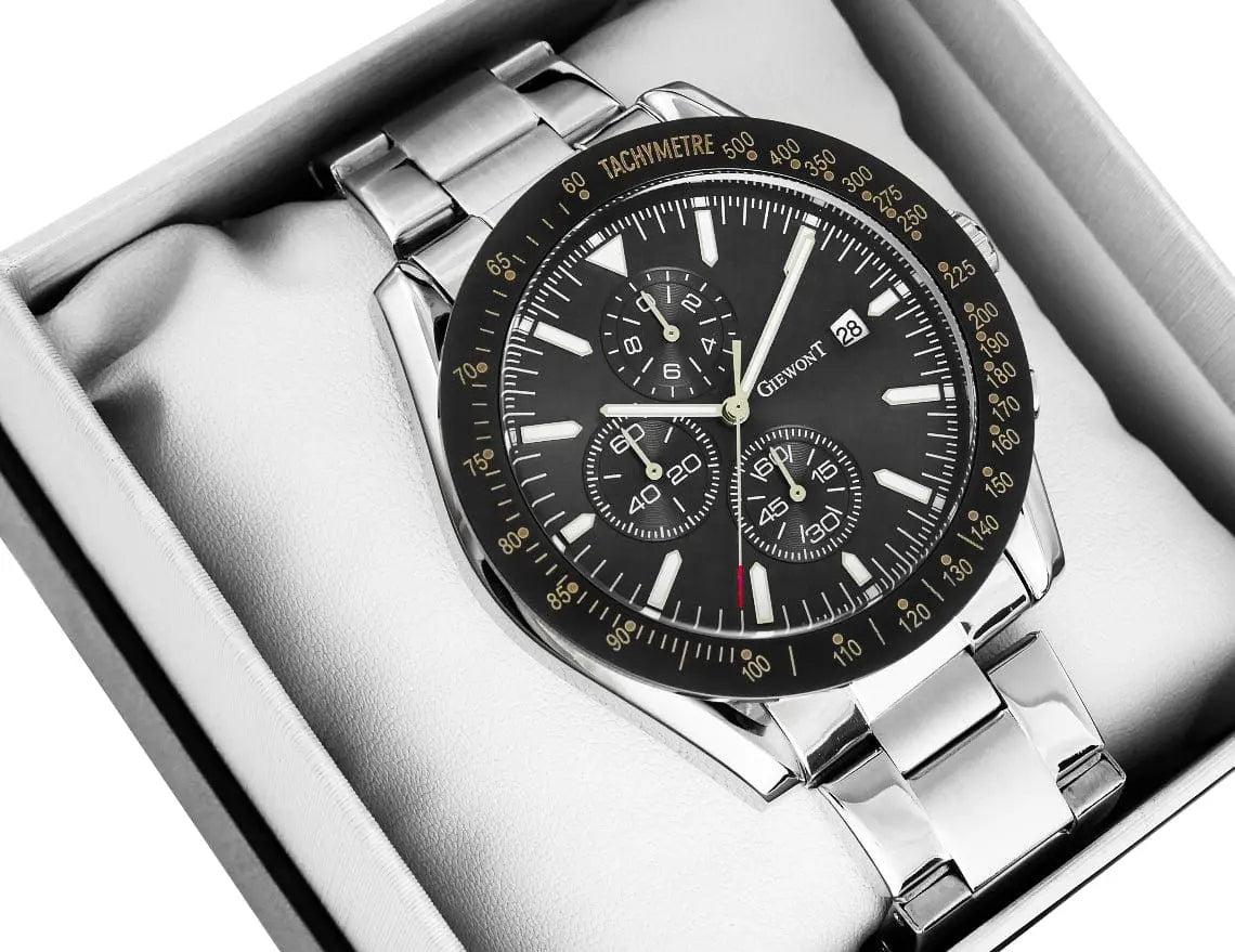 Zegarek Męski Giewont Primechrono GW8620-1 Chronograf Silver/black Zegarek Męski Giewont Primechrono GW8620-1 Chronograf Silver/black - 5904665272640