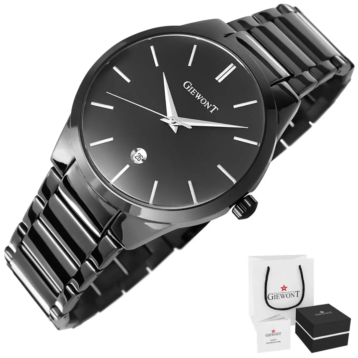 Zegarek Męski Giewont Timeless GW4290-1 Black Zegarek Męski Giewont Timeless GW4290-1 Black - Lorence 5904665272534