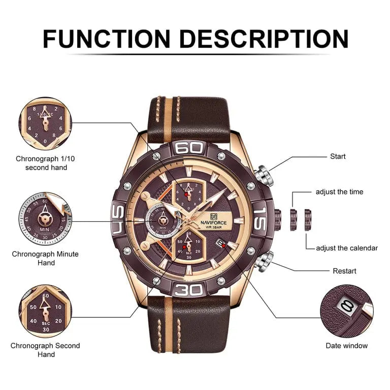 Zegarek Męski Naviforce NF8018 - Chronograf Zegarek Męski Naviforce NF8018 - Chronograf - Lorence 5905937204420
