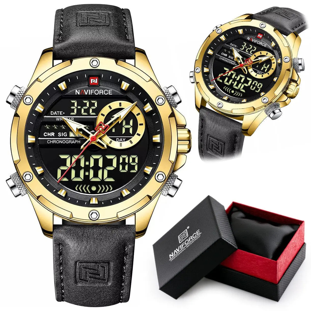 Zegarek Męski Naviforce NF9208 G/b/b Chronograf Zegarek Męski Naviforce NF9208 G/b/b Chronograf - Lorence 5905937208121