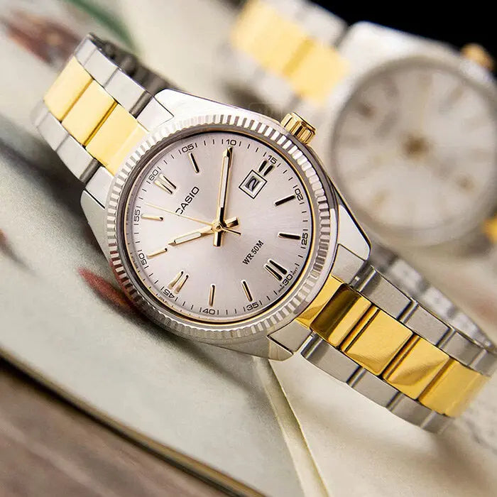 ZEGAREK DAMSKI CASIO LTP-1302SG-7AV (zd545a) + BOX ZEGAREK DAMSKI CASIO LTP-1302SG-7AV (zd545a) + BOX - Lorence 4971850071051