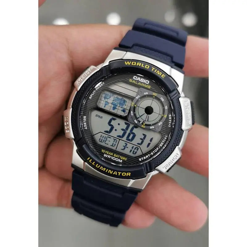 ZEGAREK MĘSKI CASIO AE-1000W 2AV (zd073e) - WORLD TIME + BOX ZEGAREK MĘSKI CASIO AE-1000W 2AV (zd073e) - WORLD TIME + BOX - Lorence 4549526112034
