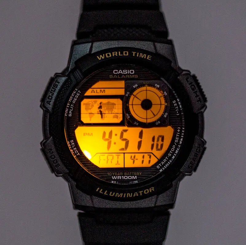 ZEGAREK MĘSKI CASIO AE-1000W 2AV (zd073e) - WORLD TIME + BOX ZEGAREK MĘSKI CASIO AE-1000W 2AV (zd073e) - WORLD TIME + BOX - Lorence 4549526112034