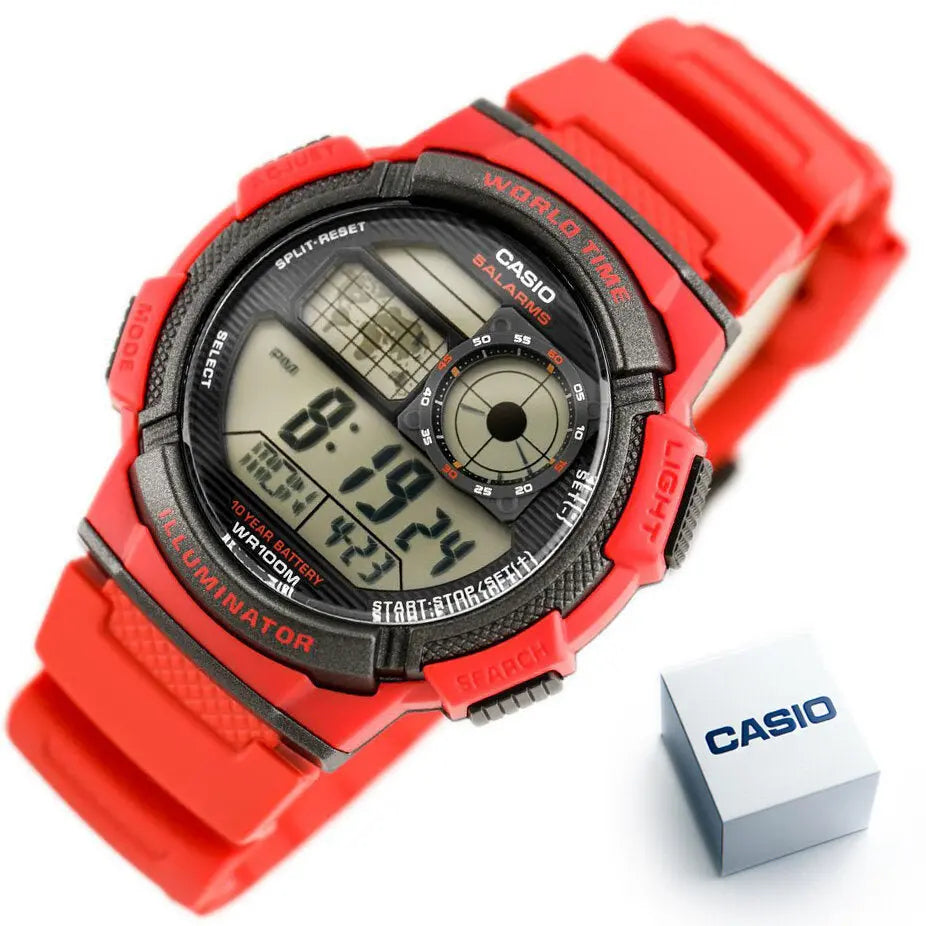 ZEGAREK MĘSKI CASIO AE-1000W 4AV (zd073c) - WORLD TIME + BOX ZEGAREK MĘSKI CASIO AE-1000W 4AV (zd073c) - WORLD TIME + BOX - Lorence 4549526112102