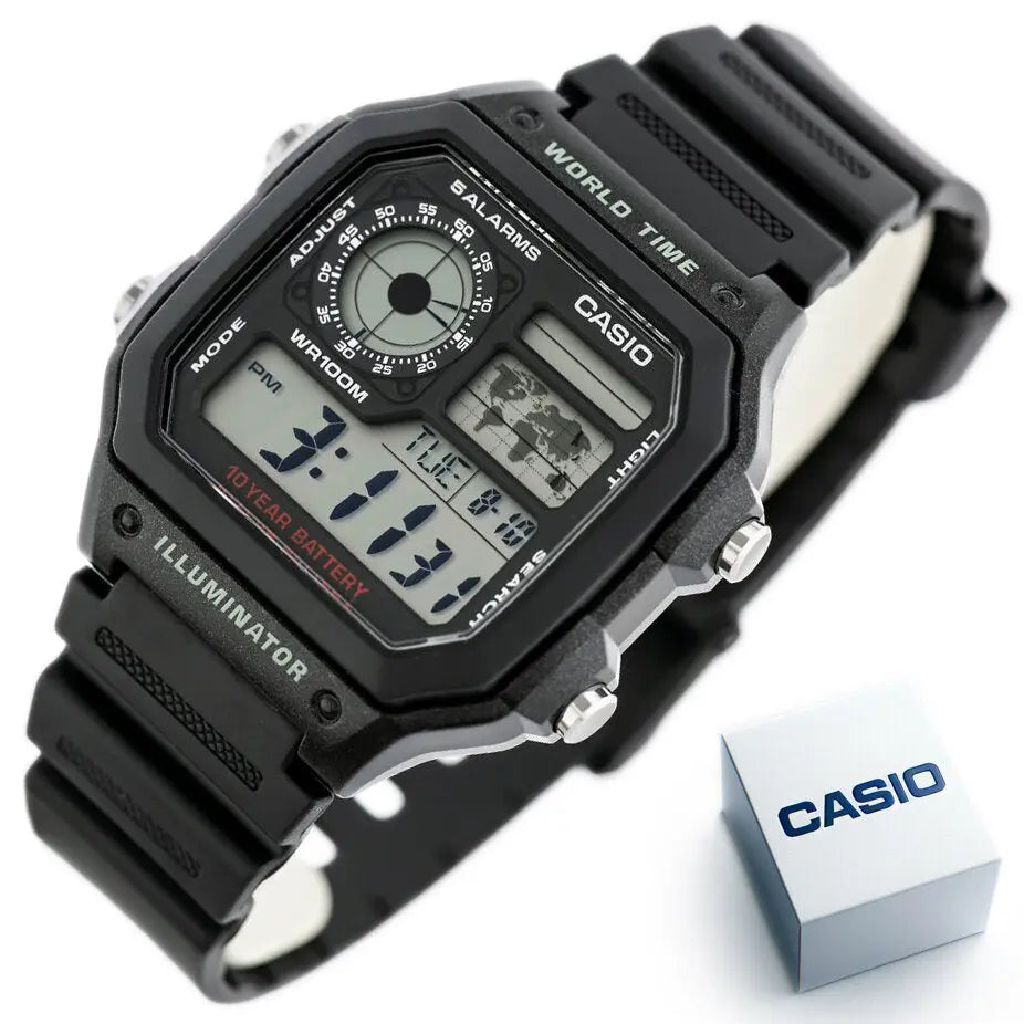 ZEGAREK MĘSKI CASIO AE-1200WH-1AVCF (zd146a) + BOX ZEGAREK MĘSKI CASIO AE-1200WH-1AVCF (zd146a) + BOX - Lorence 4971850968771