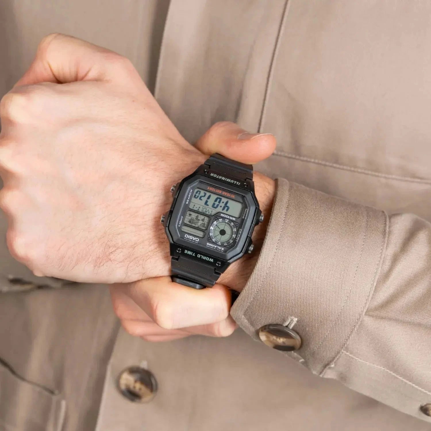 ZEGAREK MĘSKI CASIO AE-1200WH-1AVCF (zd146a) + BOX ZEGAREK MĘSKI CASIO AE-1200WH-1AVCF (zd146a) + BOX - Lorence 4971850968771