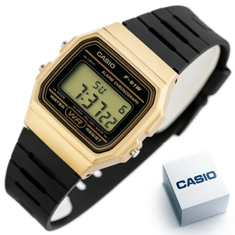 ZEGAREK MĘSKI CASIO F-91WM-9A (zd102b) + BOX ZEGAREK MĘSKI CASIO F-91WM-9A (zd102b) + BOX - Lorence 4549526140839
