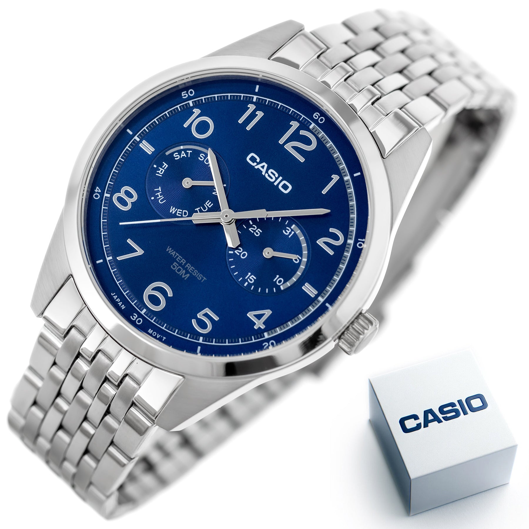 ZEGAREK MĘSKI CASIO MTP-E340D-2A (zd264b) + BOX ZEGAREK MĘSKI CASIO MTP-E340D-2A (zd264b) + BOX - Lorence 4549526381140