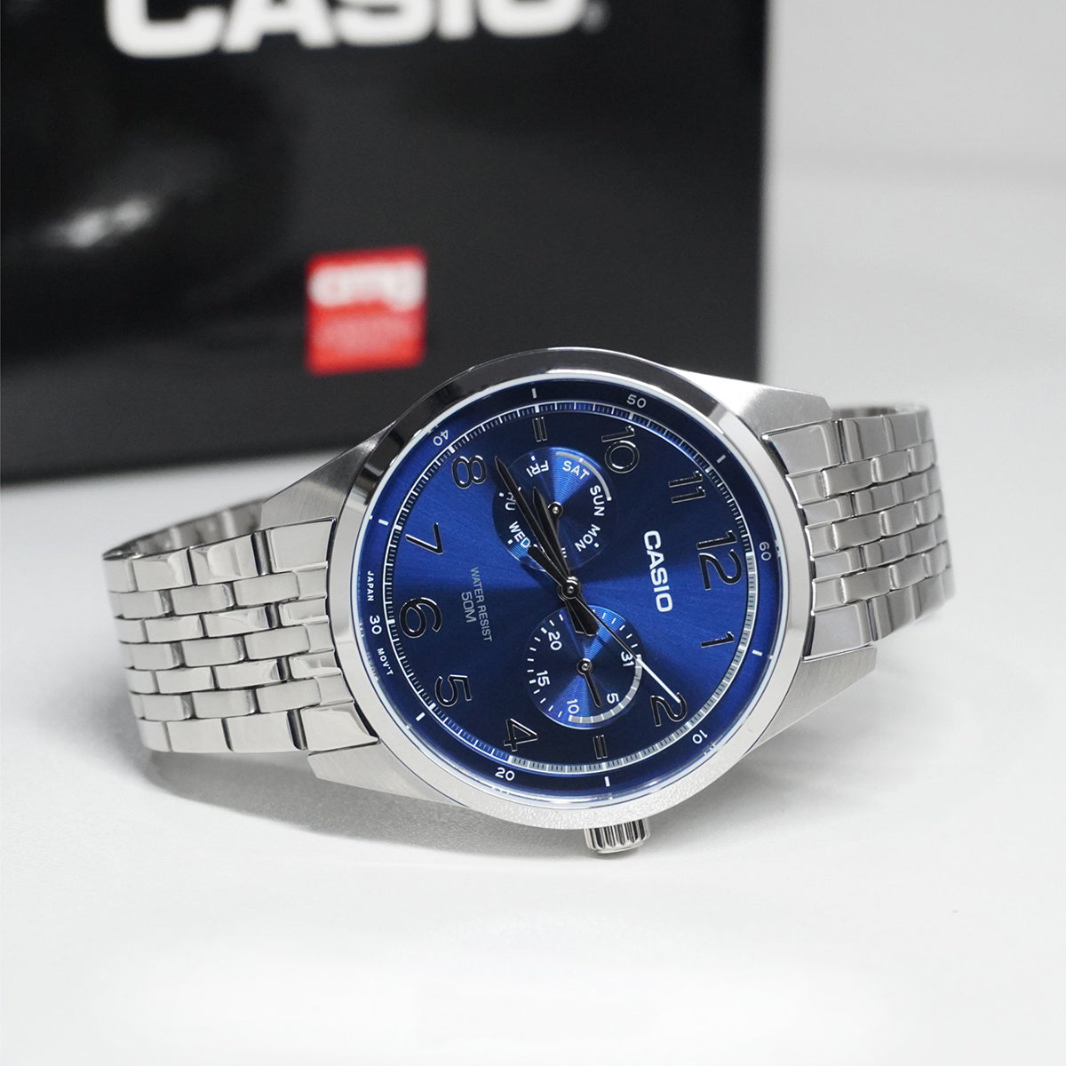 ZEGAREK MĘSKI CASIO MTP-E340D-2A (zd264b) + BOX ZEGAREK MĘSKI CASIO MTP-E340D-2A (zd264b) + BOX - Lorence 4549526381140