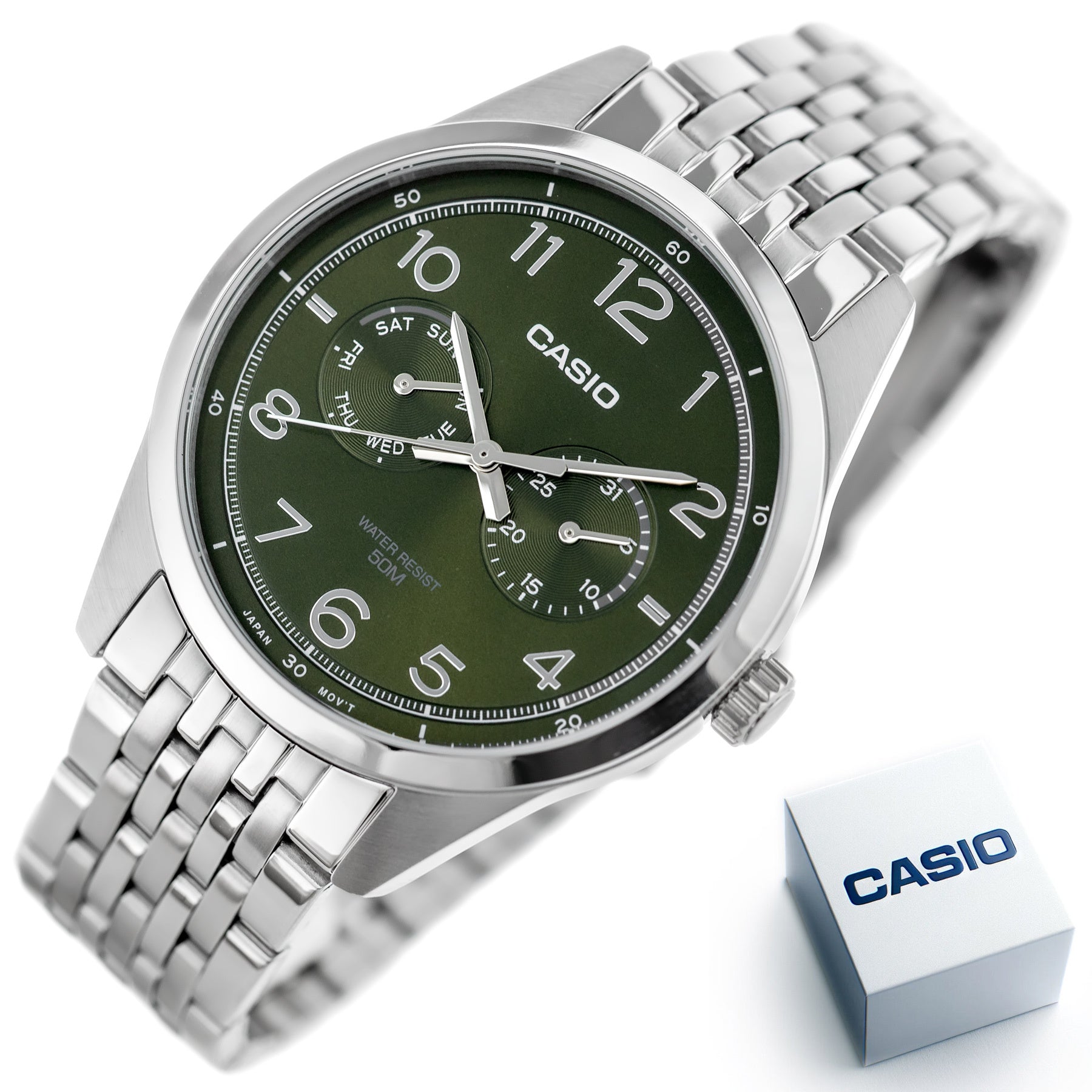 ZEGAREK MĘSKI CASIO MTP-E340D-3A (zd264c) + BOX ZEGAREK MĘSKI CASIO MTP-E340D-3A (zd264c) + BOX - Lorence 4549526381157