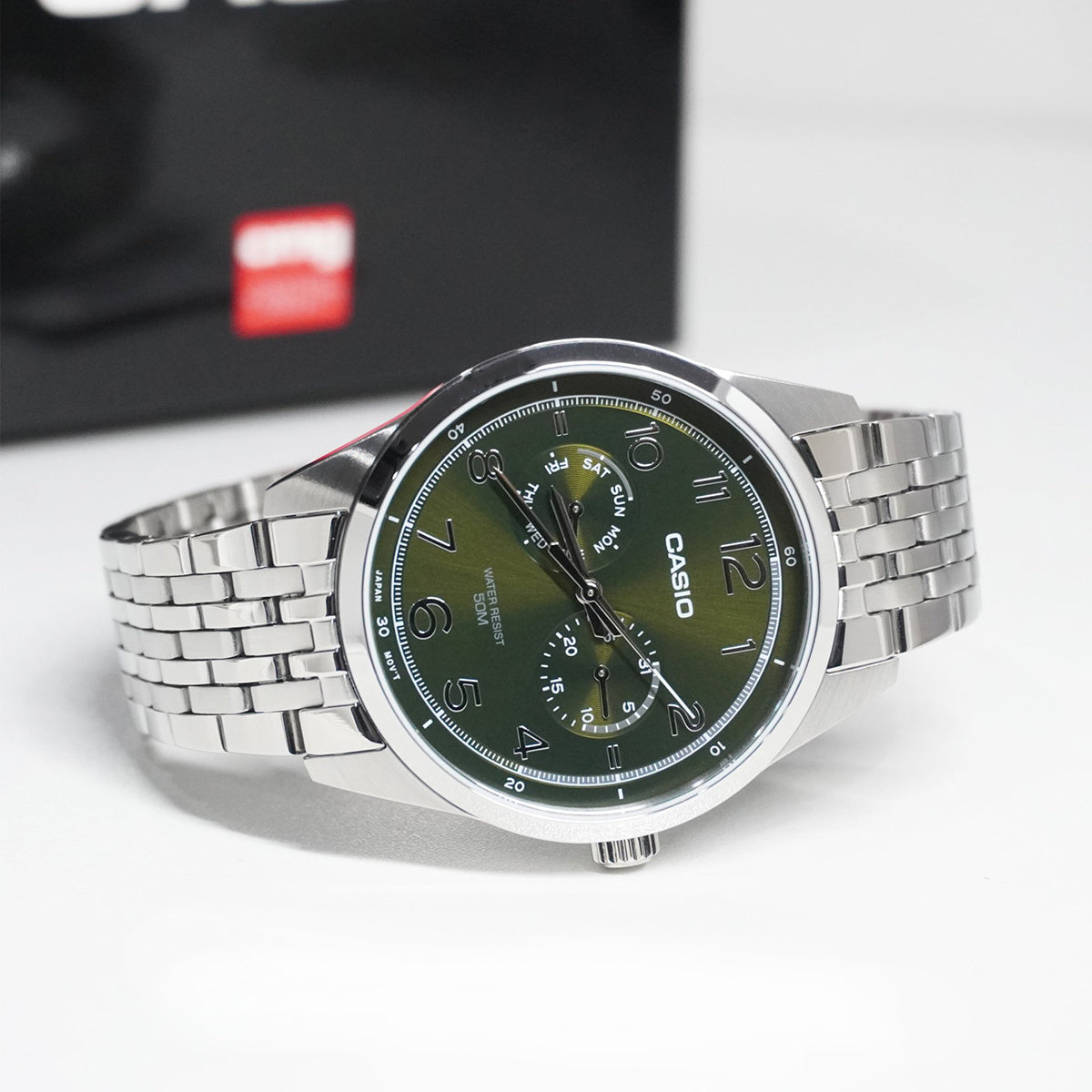 ZEGAREK MĘSKI CASIO MTP-E340D-3A (zd264c) + BOX ZEGAREK MĘSKI CASIO MTP-E340D-3A (zd264c) + BOX - Lorence 4549526381157