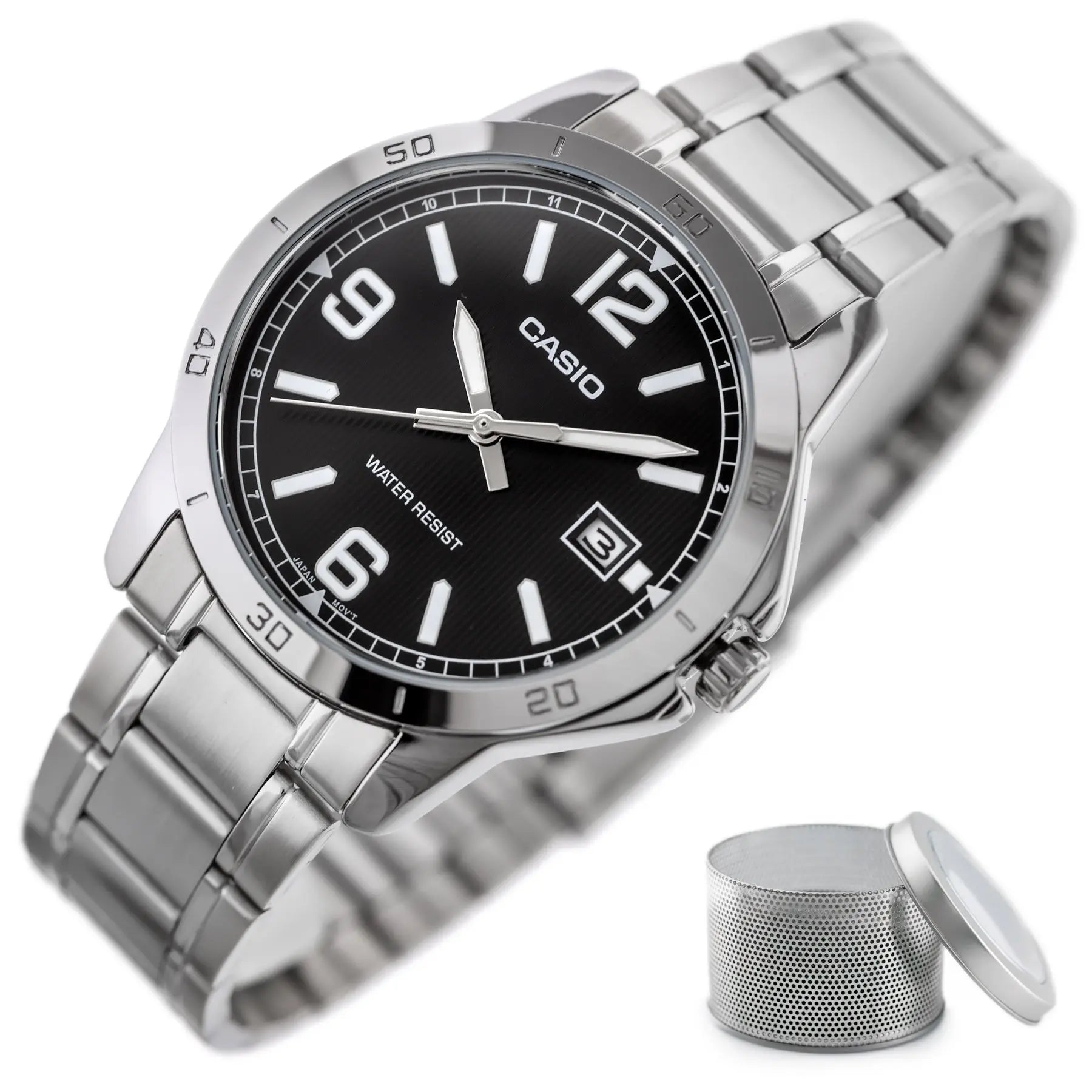 ZEGAREK MĘSKI CASIO MTP-V004D-1B2 (zd047f) + BOX ZEGAREK MĘSKI CASIO MTP-V004D-1B2 (zd047f) + BOX - Lorence 4549526251573