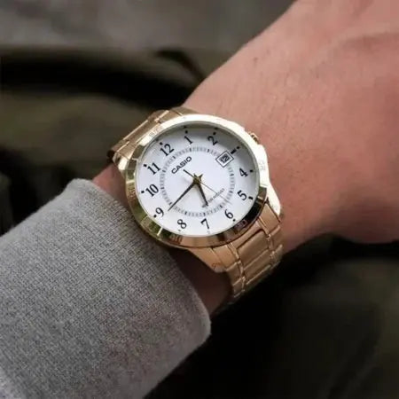 ZEGAREK MĘSKI CASIO MTP-V004G-7B (zd047c) + BOX ZEGAREK MĘSKI CASIO MTP-V004G-7B (zd047c) + BOX - Lorence 4971850056850
