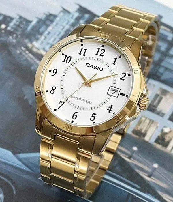 ZEGAREK MĘSKI CASIO MTP-V004G-7B (zd047c) + BOX ZEGAREK MĘSKI CASIO MTP-V004G-7B (zd047c) + BOX - Lorence 4971850056850