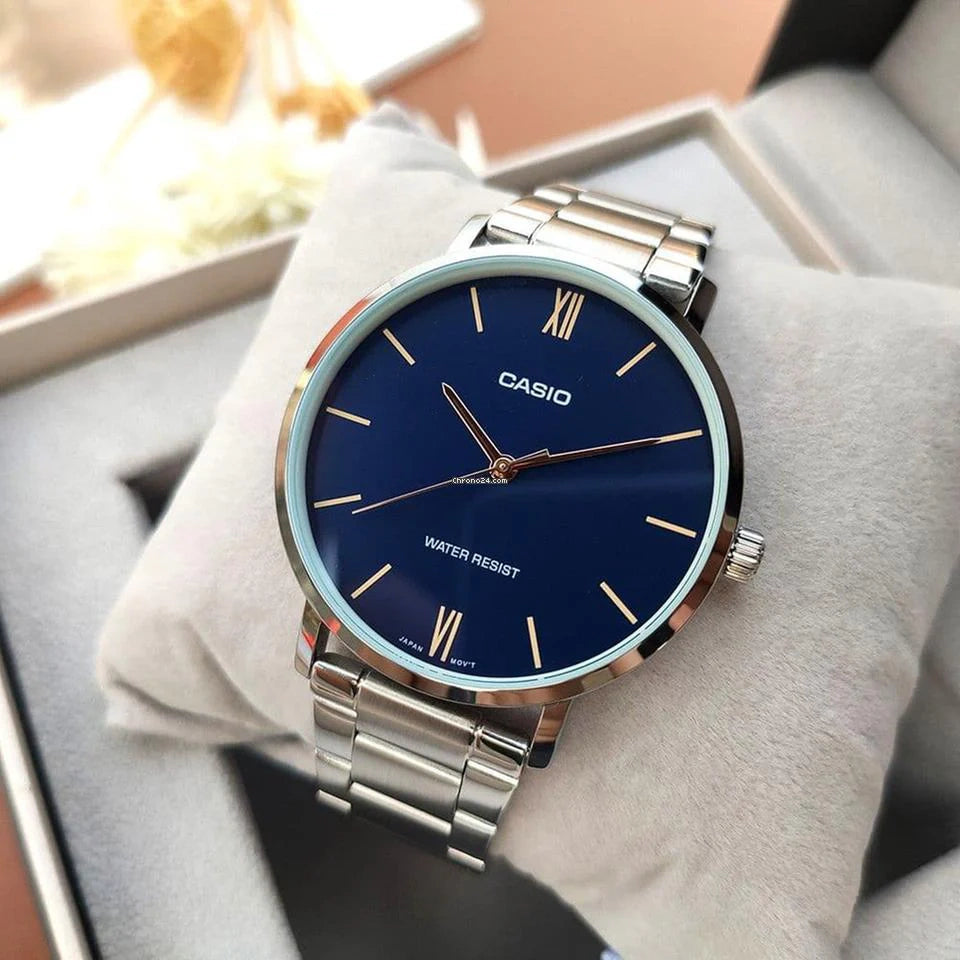 ZEGAREK MĘSKI CASIO MTP-VT01D-2B (zd165n) + BOX ZEGAREK MĘSKI CASIO MTP-VT01D-2B (zd165n) + BOX - Lorence 4549526214509