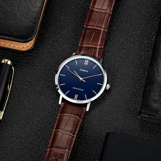 ZEGAREK MĘSKI CASIO MTP-VT01L-2B + BOX ZEGAREK MĘSKI CASIO MTP-VT01L-2B + BOX - Lorence 4549526214530