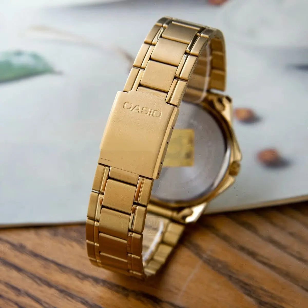 Złoty Zegarek Męski Casio MTP-V004G-9B Złoty Zegarek Męski Casio MTP-V004G-9B - Lorence 4971850056867