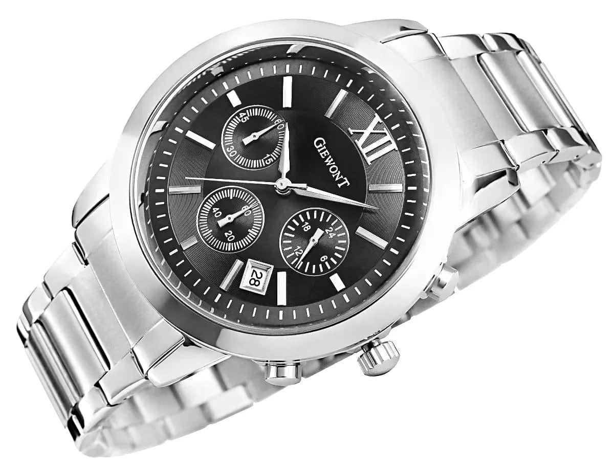 Zegarek Męski Giewont Apex Chrono GW6480-1 Chronograf Silver/black Zegarek Męski Giewont Apex Chrono GW6480-1 Chronograf Silver/black - 5904665272626