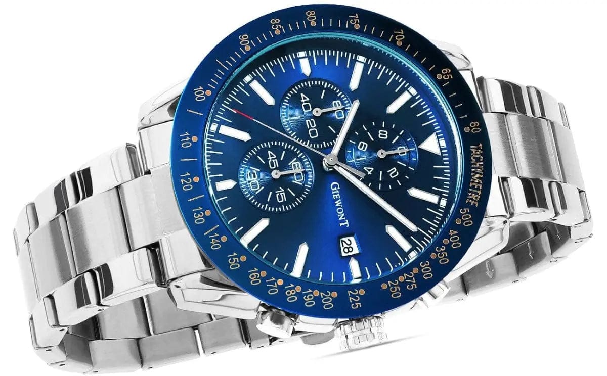 Zegarek Męski Giewont Primechrono GW8620-2 Chronograf Silver/blue Zegarek Męski Giewont Primechrono GW8620-2 Chronograf Silver/blue - 5904665272557