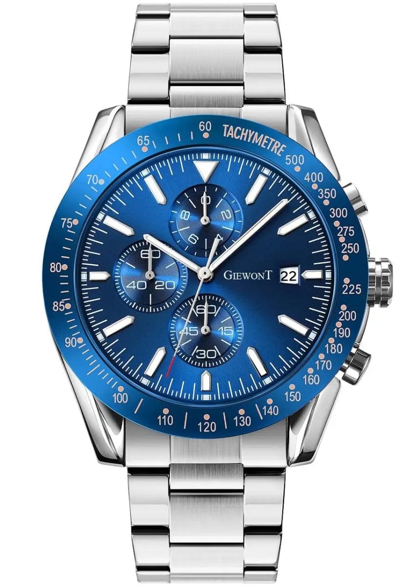 Zegarek Męski Giewont Primechrono GW8620-2 Chronograf Silver/blue Zegarek Męski Giewont Primechrono GW8620-2 Chronograf Silver/blue - 5904665272557