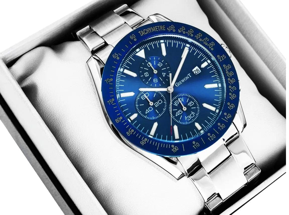 Zegarek Męski Giewont Primechrono GW8620-2 Chronograf Silver/blue Zegarek Męski Giewont Primechrono GW8620-2 Chronograf Silver/blue - 5904665272557