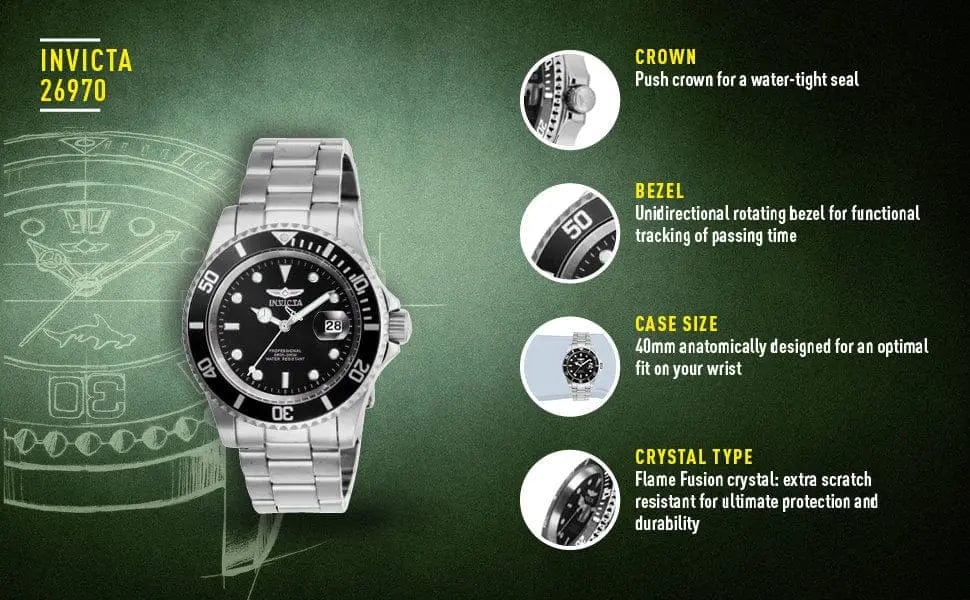 Zegarek Męski Invicta Pro Diver 26970 - Wodoszczelność 200m - Koperta 40mm Zegarek Męski Invicta Pro Diver 26970 - Wodoszczelność 200m - Koperta 886678324217