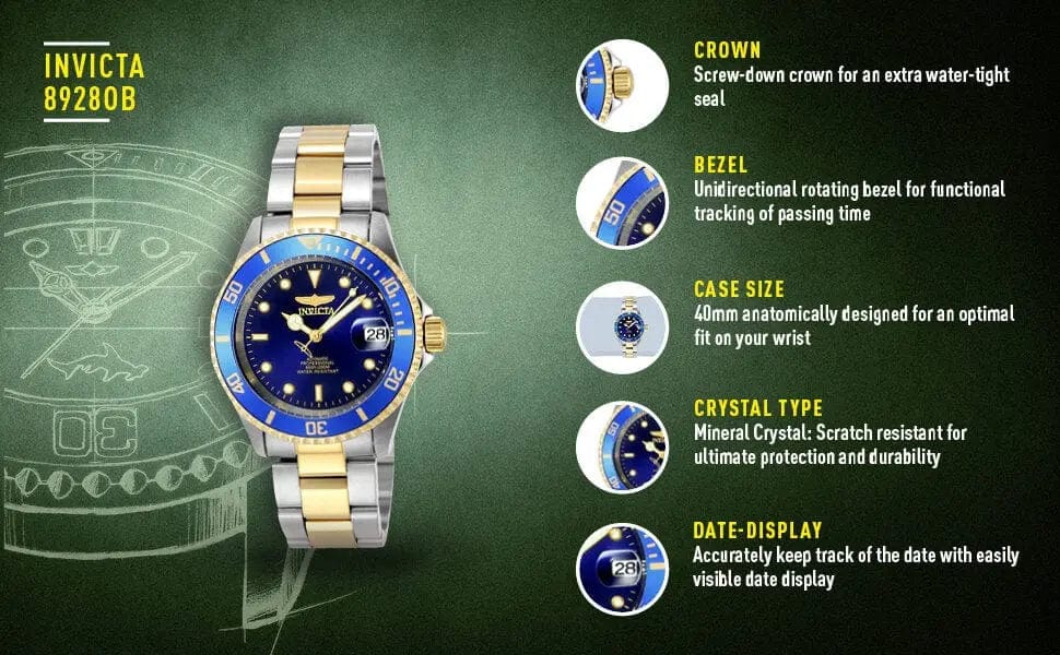 Zegarek Męski Invicta Pro Diver 8928OB - Automat WR200, Koperta 40mm Zegarek Męski Invicta Pro Diver 8928OB - Automat WR200, Koperta 40mm - 8713208178298