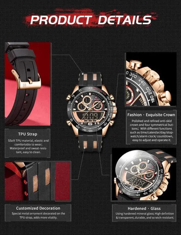 Zegarek Męski Naviforce NF9188T - Zegarek Męski Naviforce NF9188T - - Lorence 5905937204413