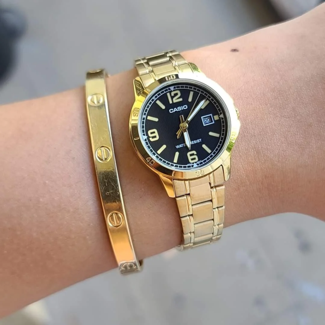 Zegarek damski Casio LTP-V004G-1B (zd642a) + BOX-6