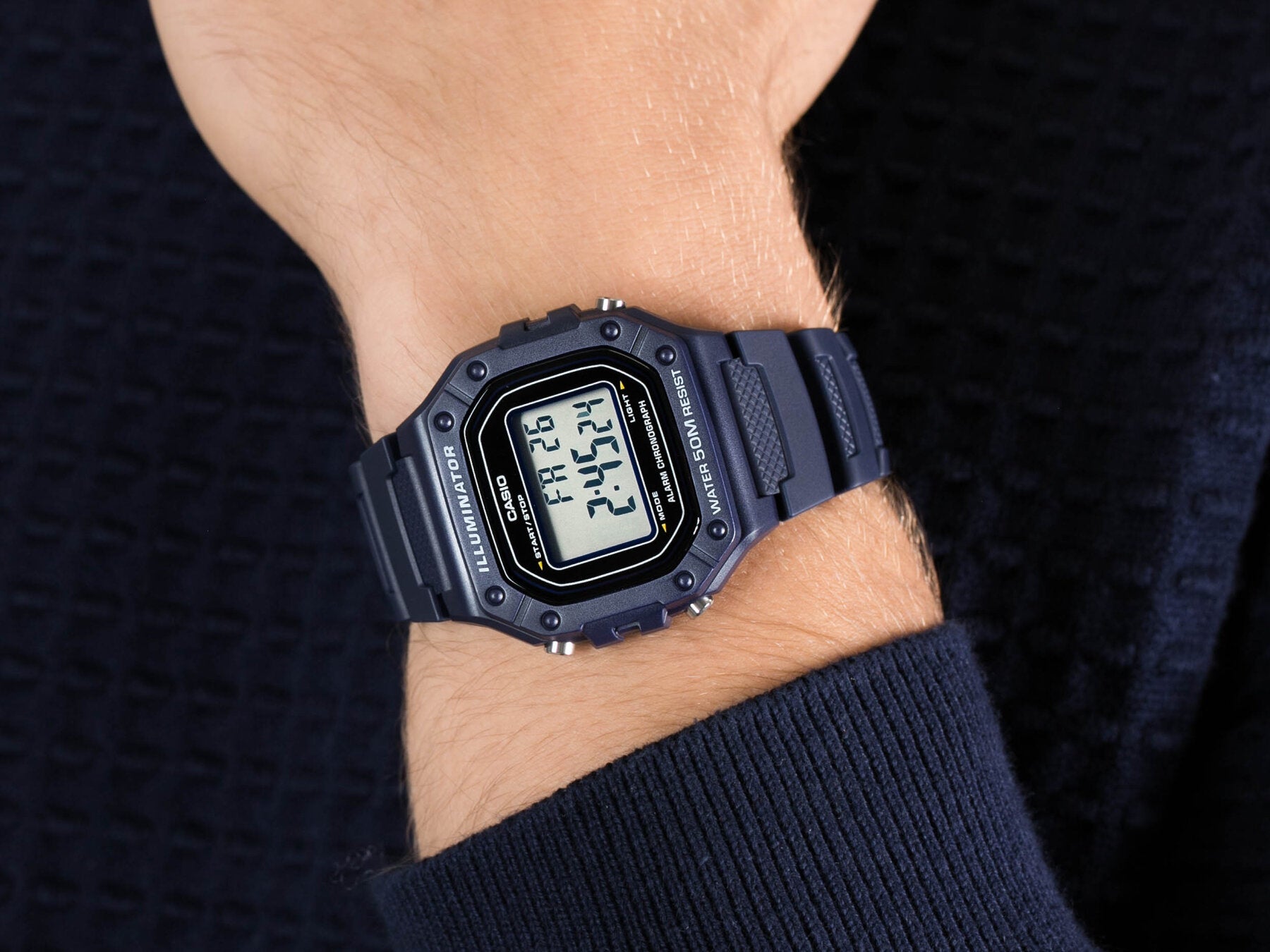ZEGAREK MĘSKI CASIO W-218H-2A + BOX-2