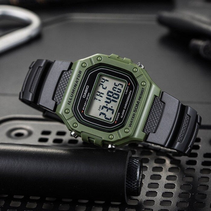 ZEGAREK MĘSKI CASIO W-218H-3A + BOX-2