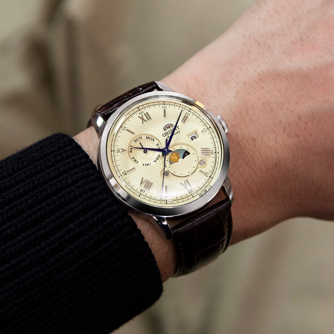 Zegarek Męski Orient Classic Sun & Moon  RA-AK0803Y10B + BOX-4