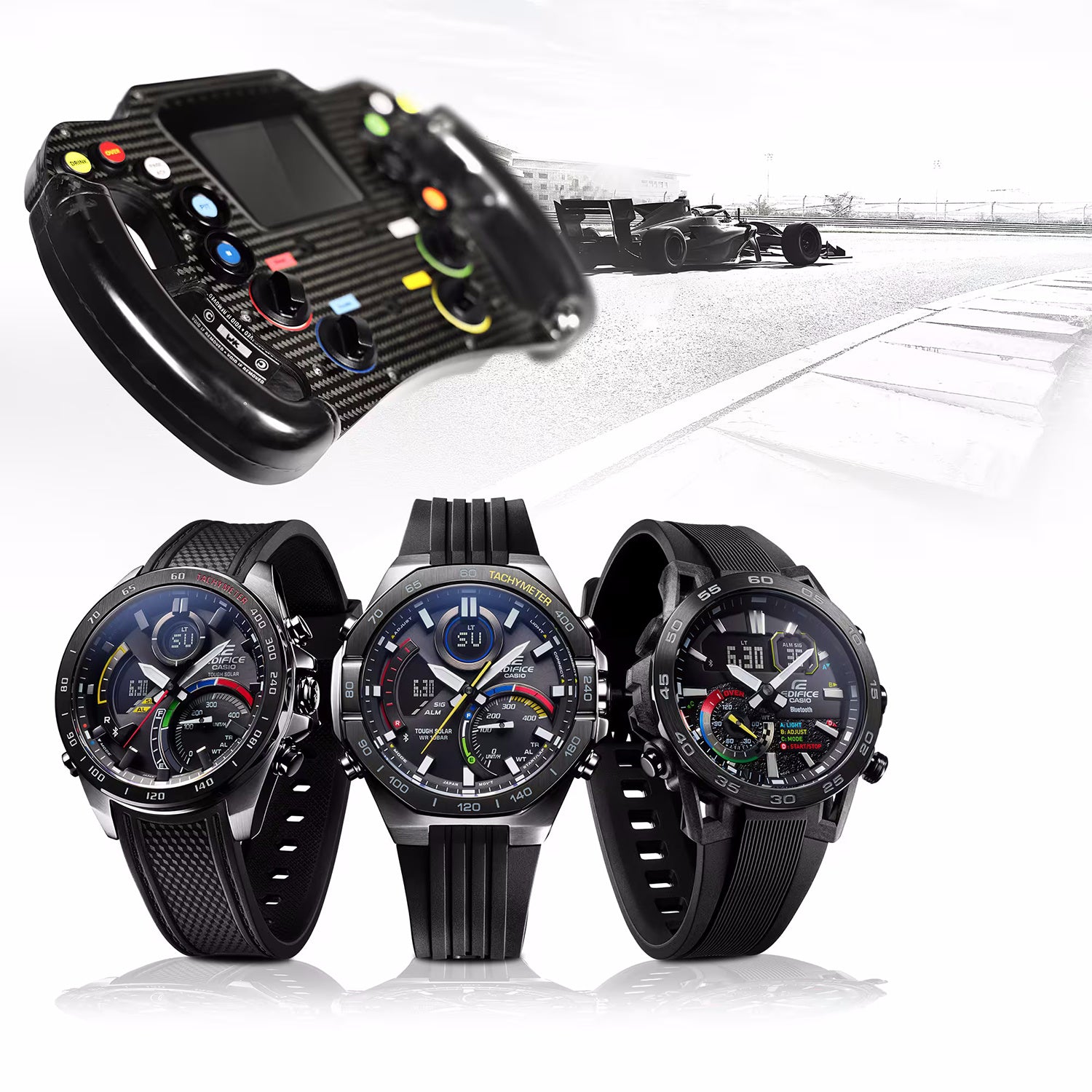 Zegarek Męski Casio EDIFICE  48mm ECB-40MP-1A Bluetooth + BOX-5