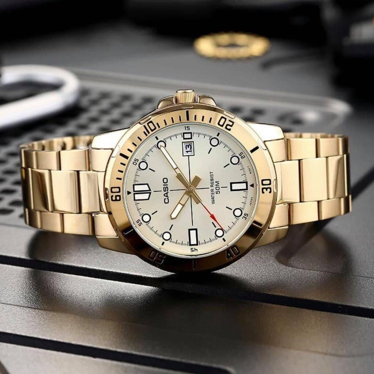 ZEGAREK MĘSKI CASIO MTP-VD01G-9E (zd185d) + BOX-7