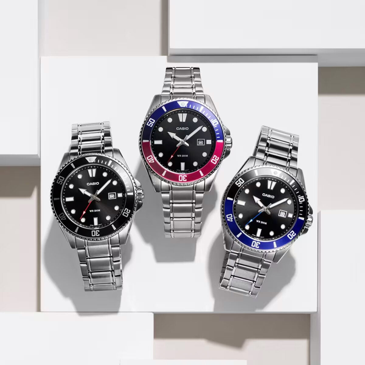 Zegarek Męski Casio MDV-107D-1A1 WR200 + BOX-2