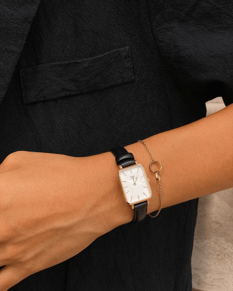 ZEGAREK DAMSKI DANIEL WELLINGTON DW00100434 - Quadro Pressed Sheffield Gold 32mm + BOX-4