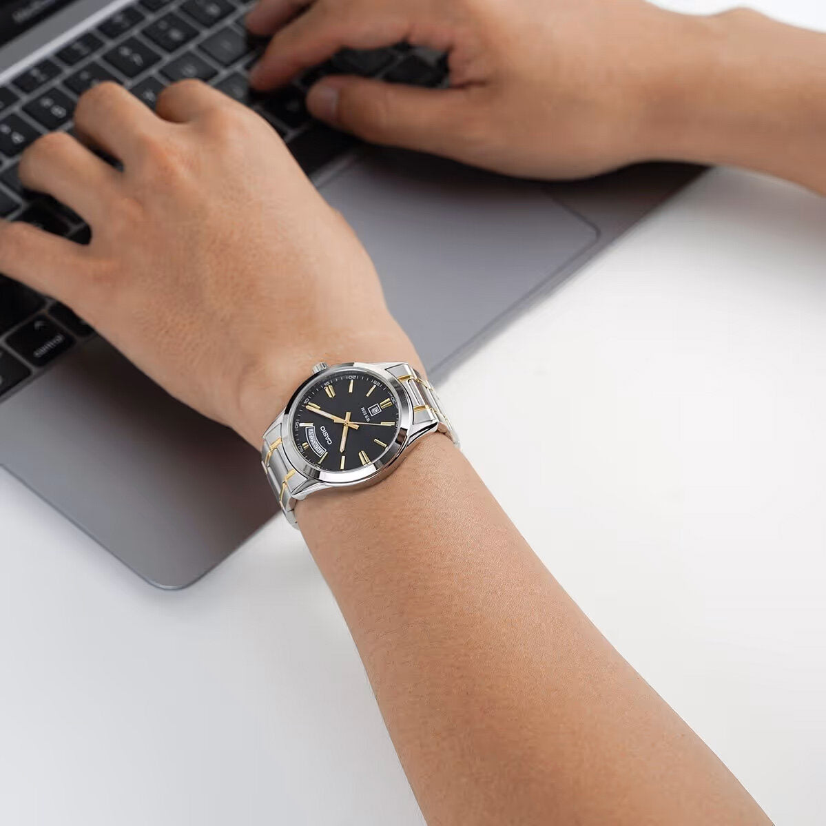 ZEGAREK MĘSKI CASIO  MTP-1381G-1A (zd191d) + BOX-7