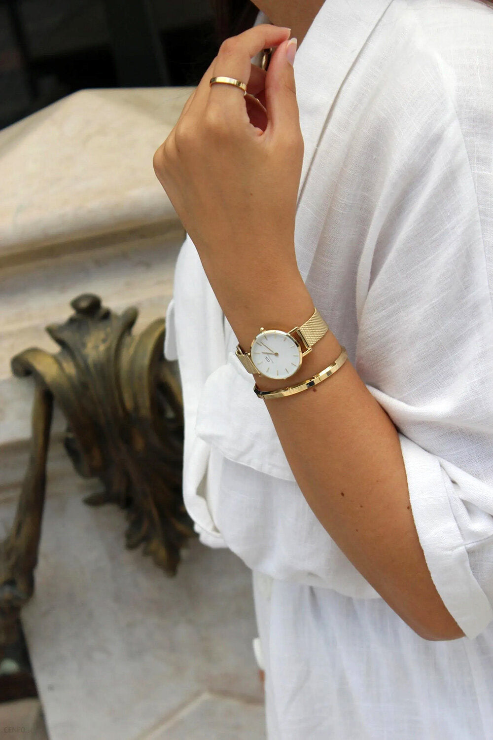 ZEGAREK DAMSKI DANIEL WELLINGTON DW00100346 - Petite Evergold 36mm-10