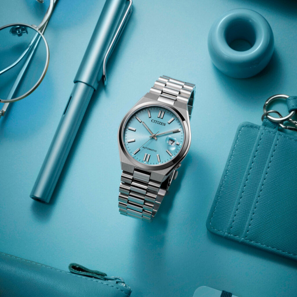ZEGAREK MĘSKI CITIZEN Tsuyosa Turquoise Blue NJ0151-88M - AUTOMAT SZAFIR-8