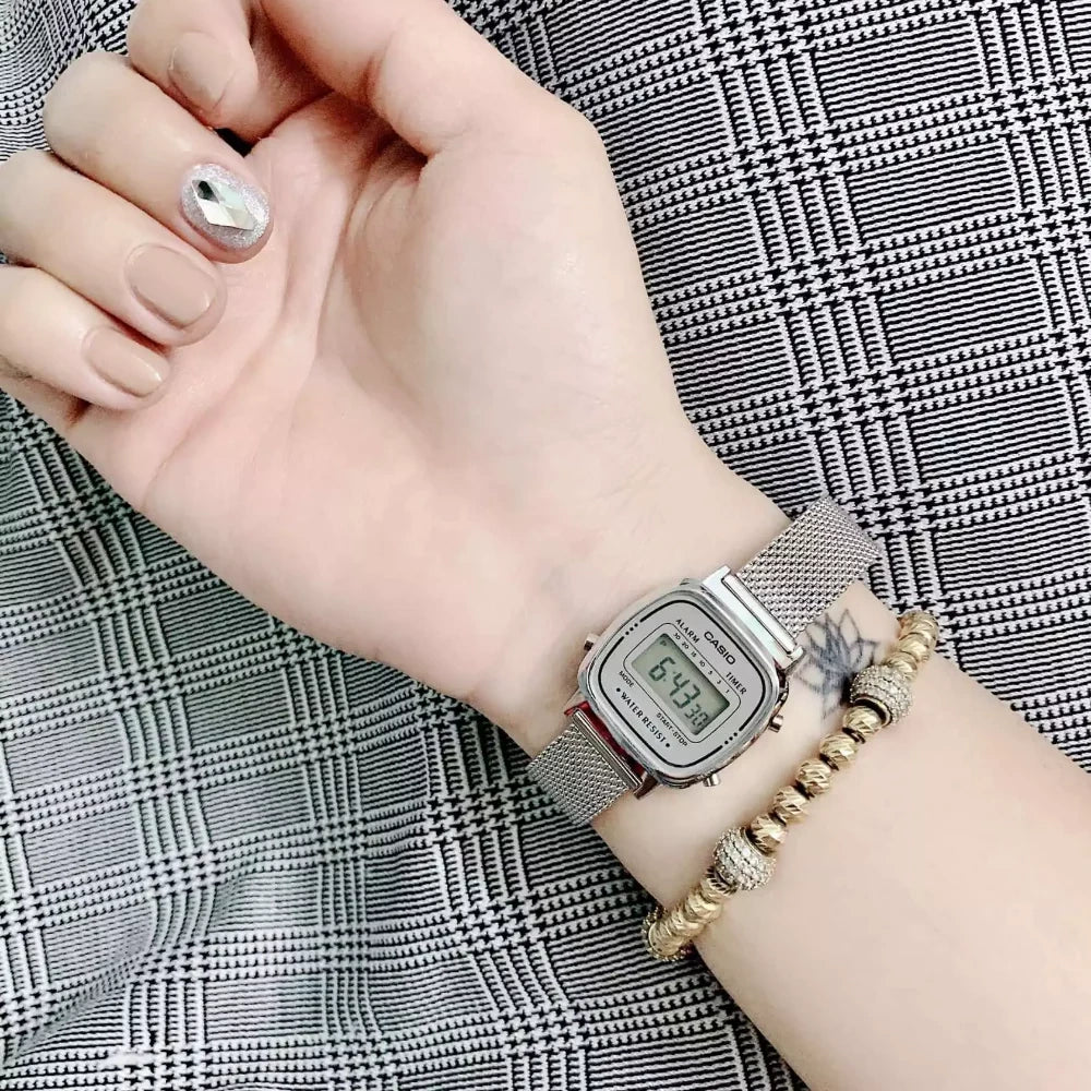 Zegarek Damski Casio Retro Vintage LA670WEM-7DF + BOX-8