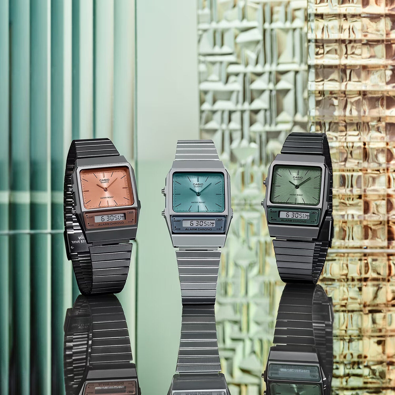 ZEGAREK UNISEX CASIO Vintage Dual Time AQ-800ECGG-4ADF + BOX-7