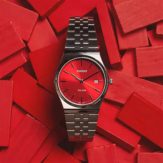Zegarek Męski Casio MTP-B145D-4A2 + BOX (zd230e)-5