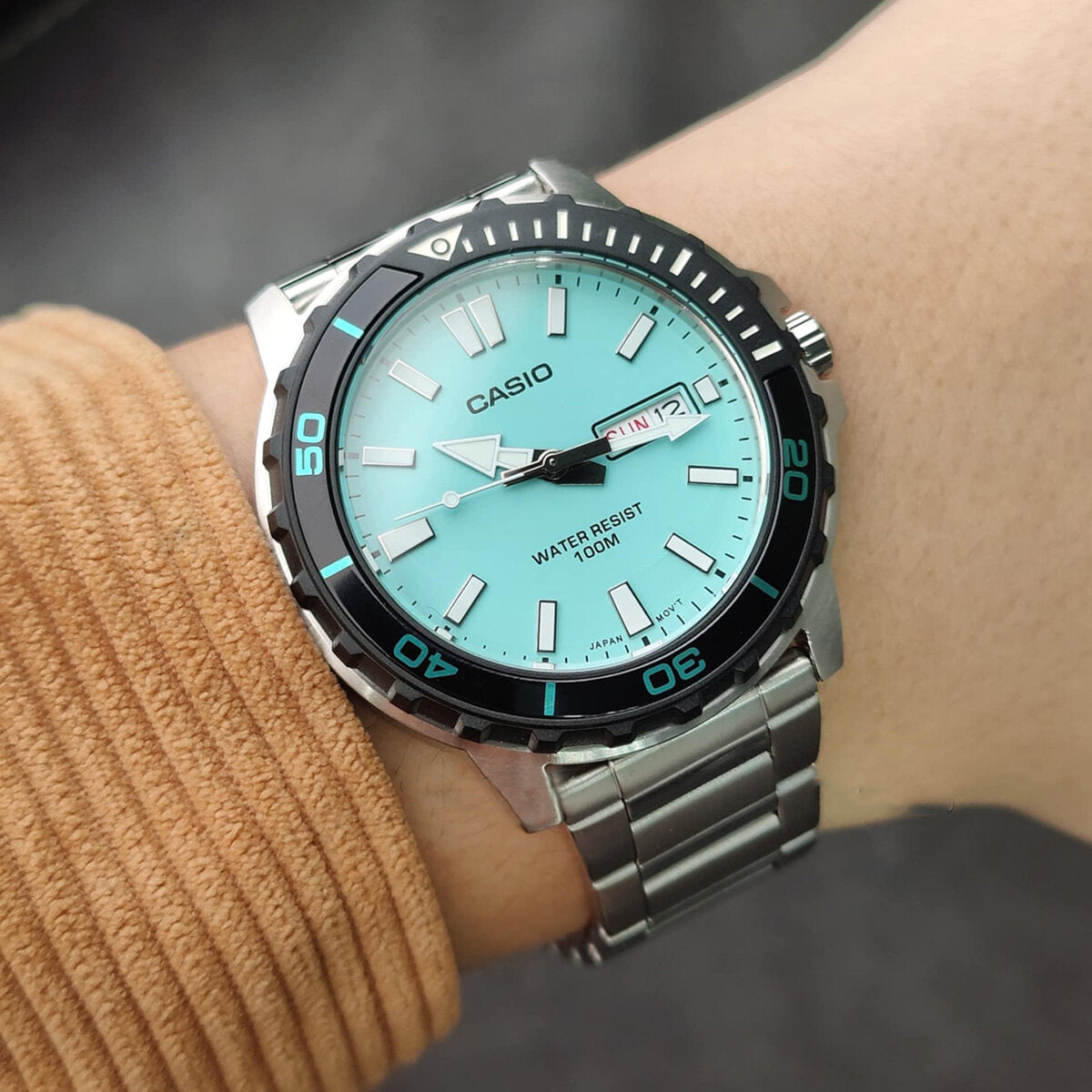 Zegarek Męski Casio  MTD-125D-2A2 + BOX WR100-6