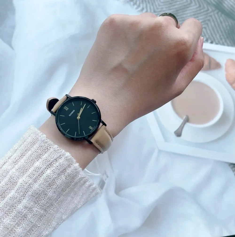 ZEGAREK DAMSKI CASIO LTP-VT02BL-1A KLASYKA + BOX-5