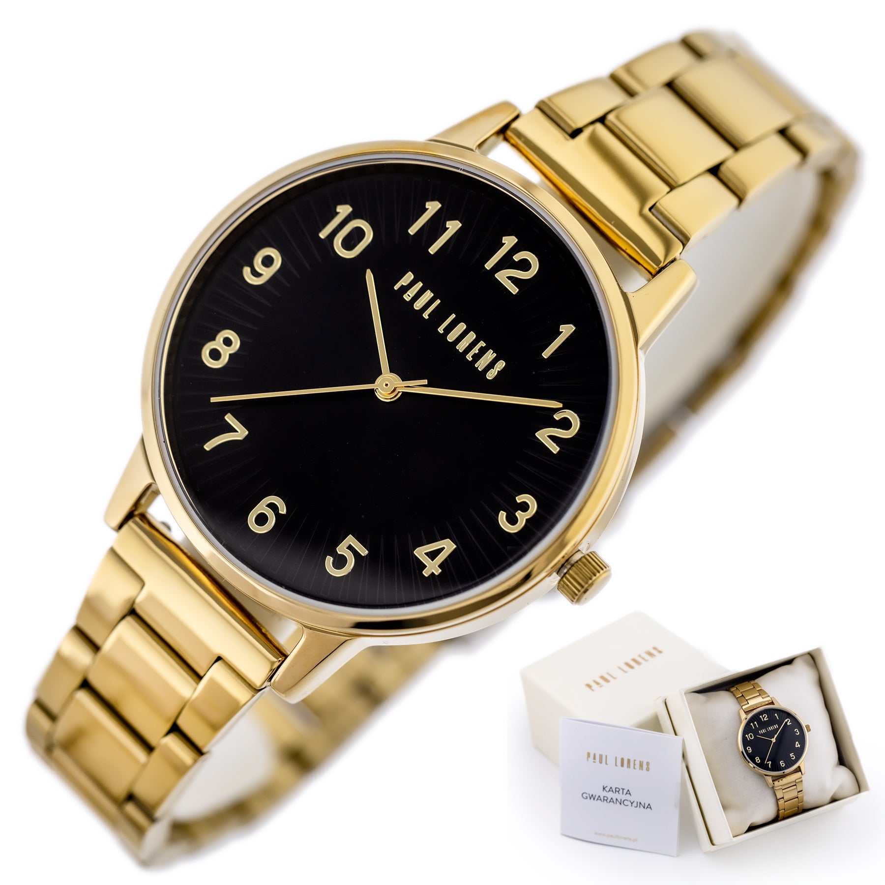 ZEGAREK DAMSKI PAUL LORENS - 11715B3-1D1 (zg503d) + BOX-8